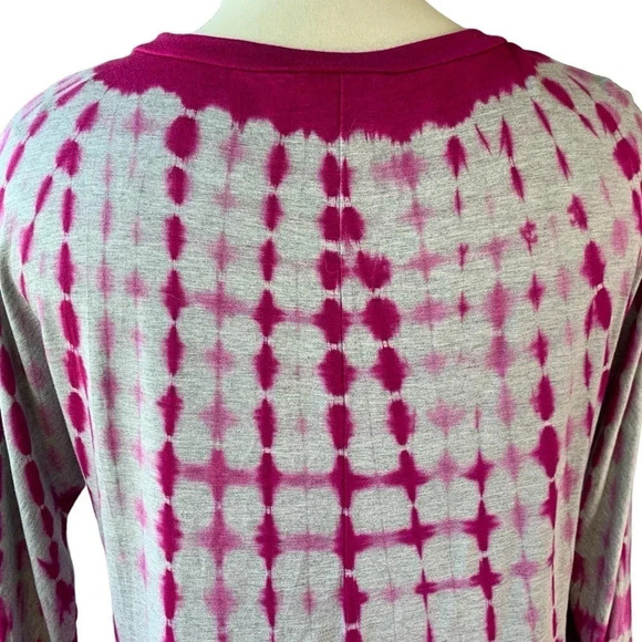 Jones New York Tie Dye Dolman Sleeves Pullover Tee Shirt Tops Size 1X Magenta - Picture 10 of 16